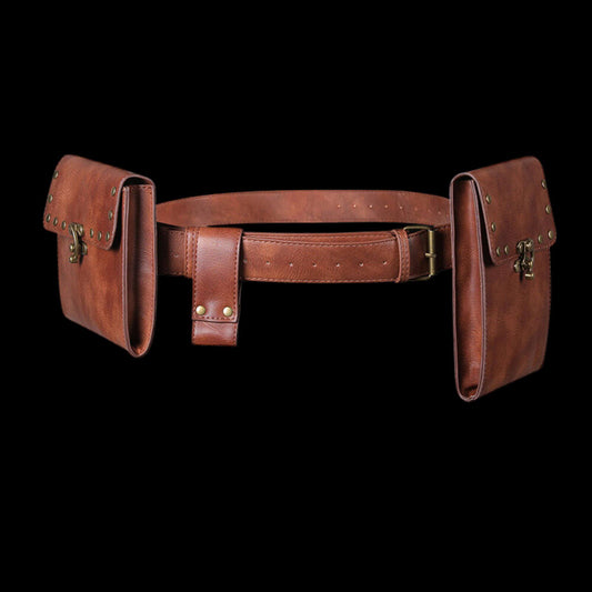 Ceinture Viking à Double Pochette